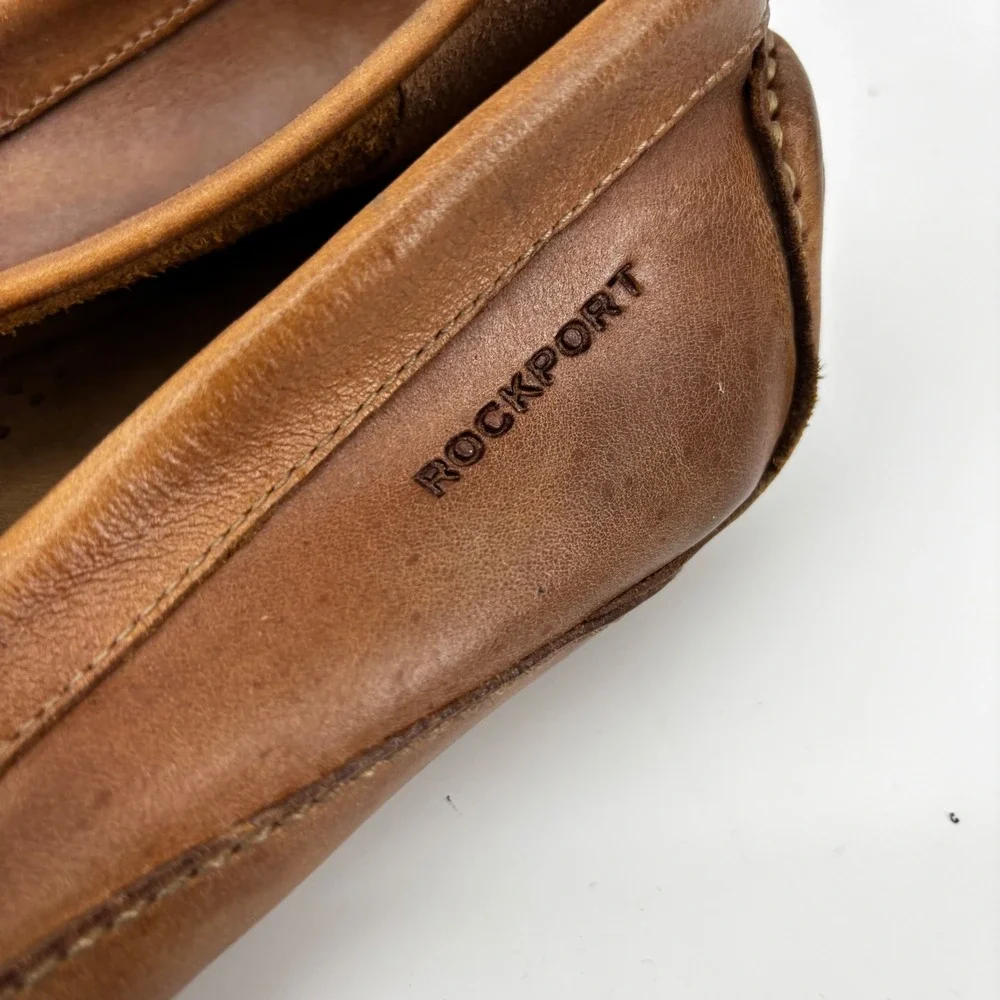 Rockport Mens Bennett Lane 3 Penny Loafer Brown Leather M76492 Size 12 M